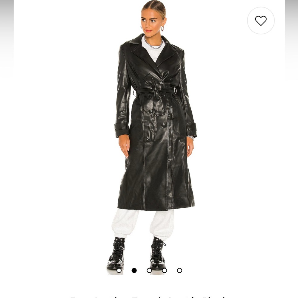 Bardot Faux Leather Trench Coat